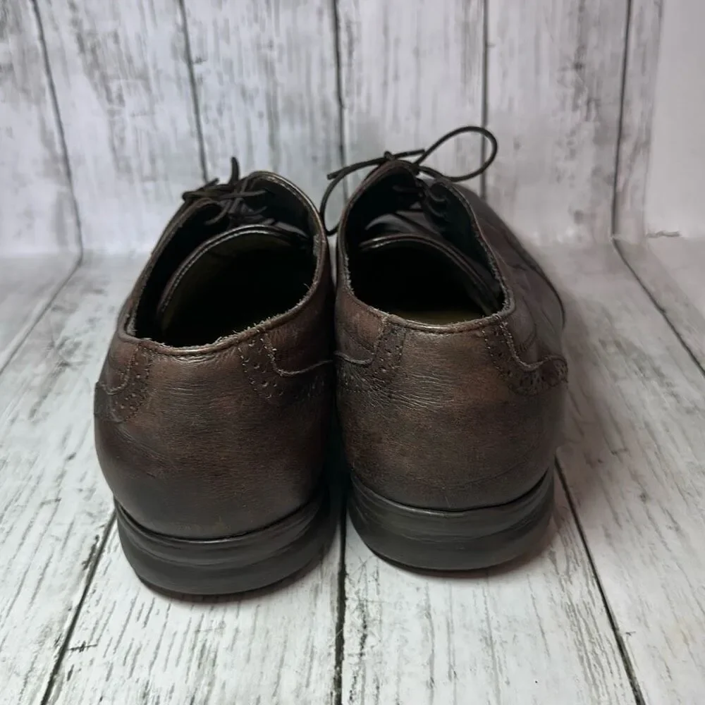 Johnston & Murphy Mens Wingtip Oxfords Brown SheepSkin Size 11‎